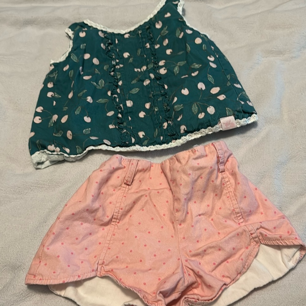 Sweet Honey Cherry Playsuit Set